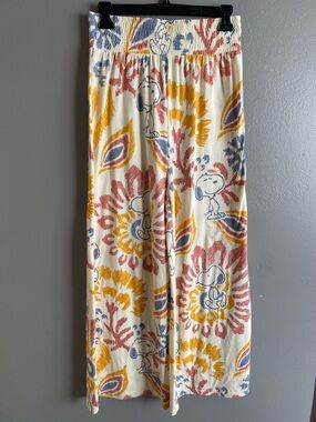 Munki Munki PEANUTS Snoopy Floral Wide-Leg Lounge Pants Size Small